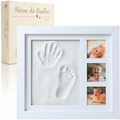 Marco Huellas Bebé Recién Nacido con Arcilla Flexible