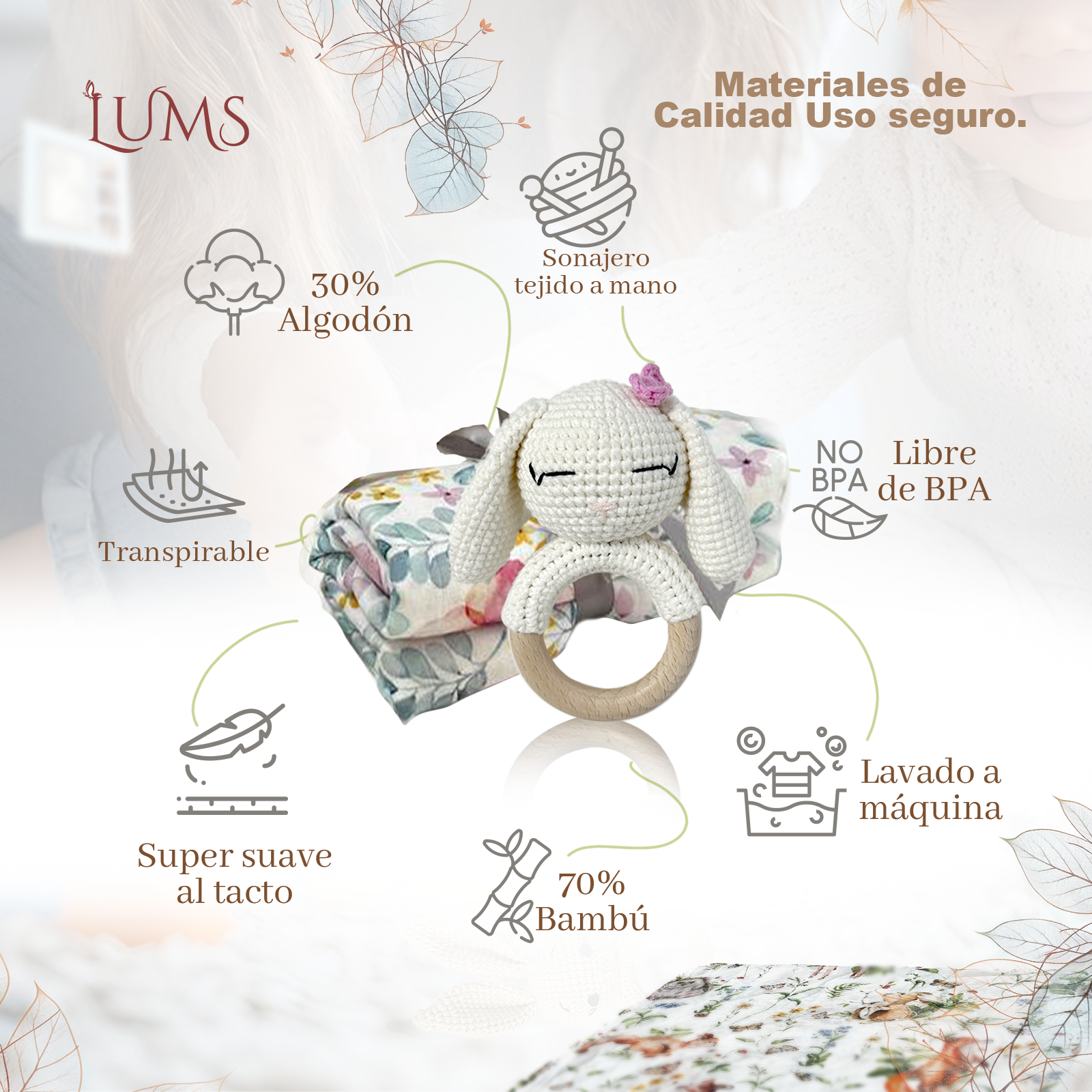 Canastilla para Bebés Recien Nacidos 6 Productos