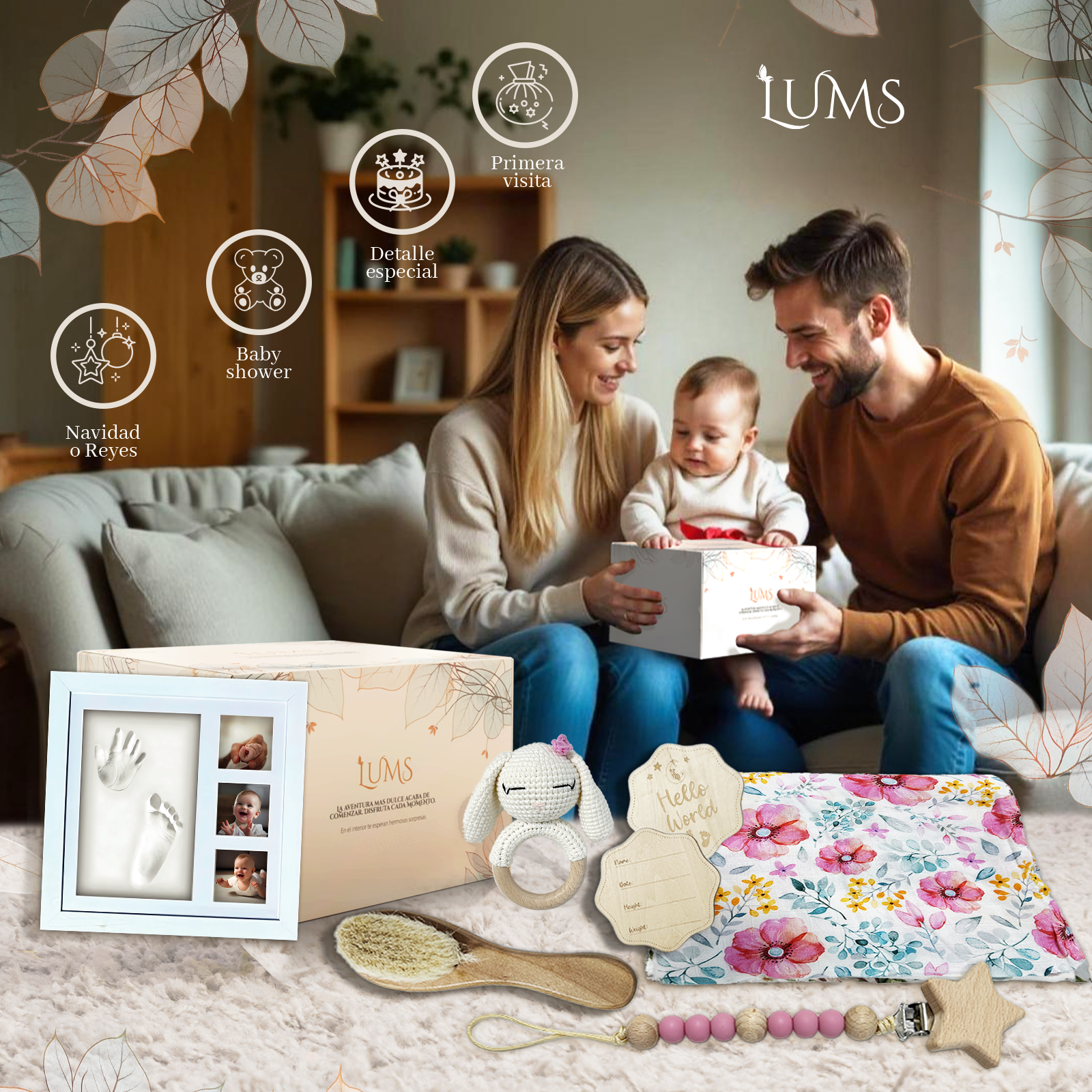 Canastilla para Bebés Recien Nacidos 6 Productos