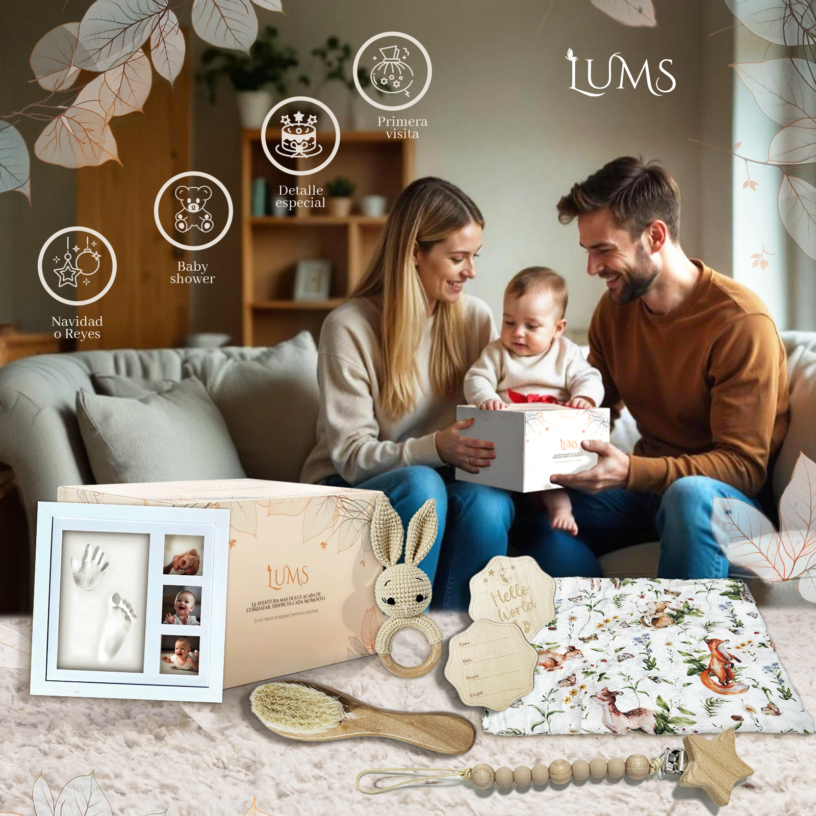 Canastilla para Bebés Recien Nacidos 6 Productos