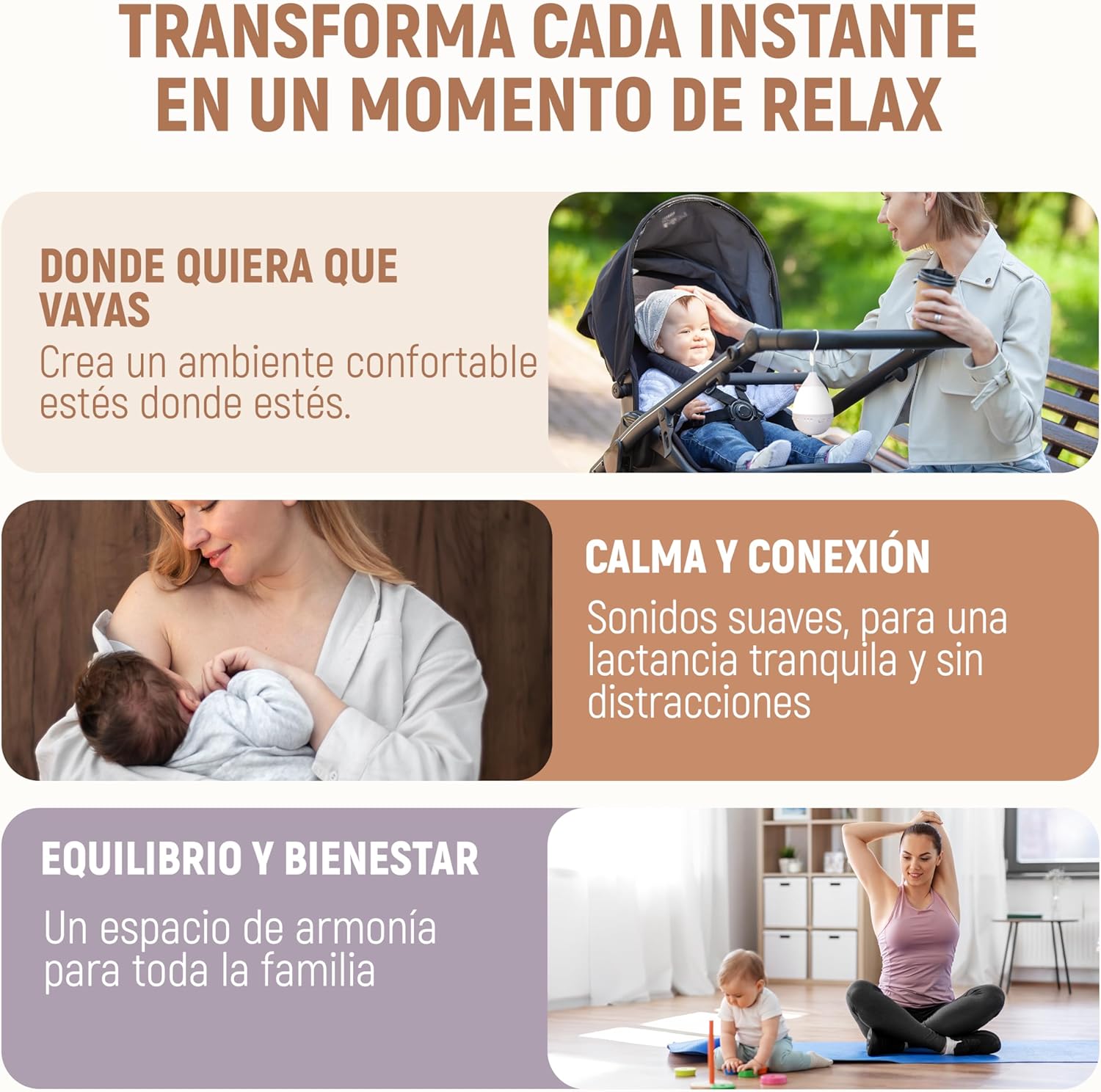 Máquina de ruido blanco portatil para bebé